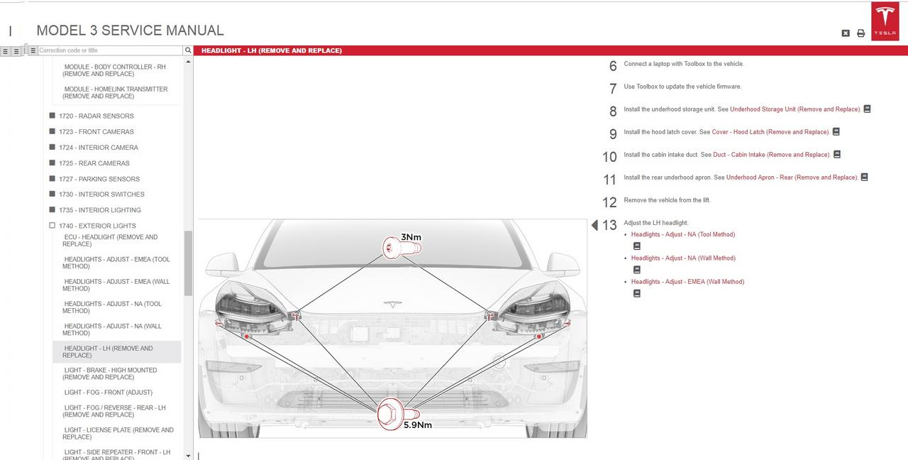 Tesla Model 3, Model S, Model X 2020 15.5 GB Workshop Manual, Wiring