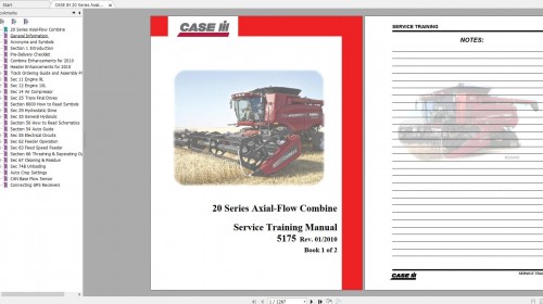 CASE IH 20 Series Axial Flow Combine Service Training Manual 1