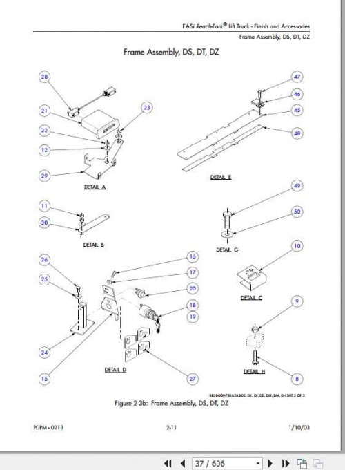 Raymond EASi Reach Fork Lift Trucks EZ A DZ B Part & Maintenance Manual 3