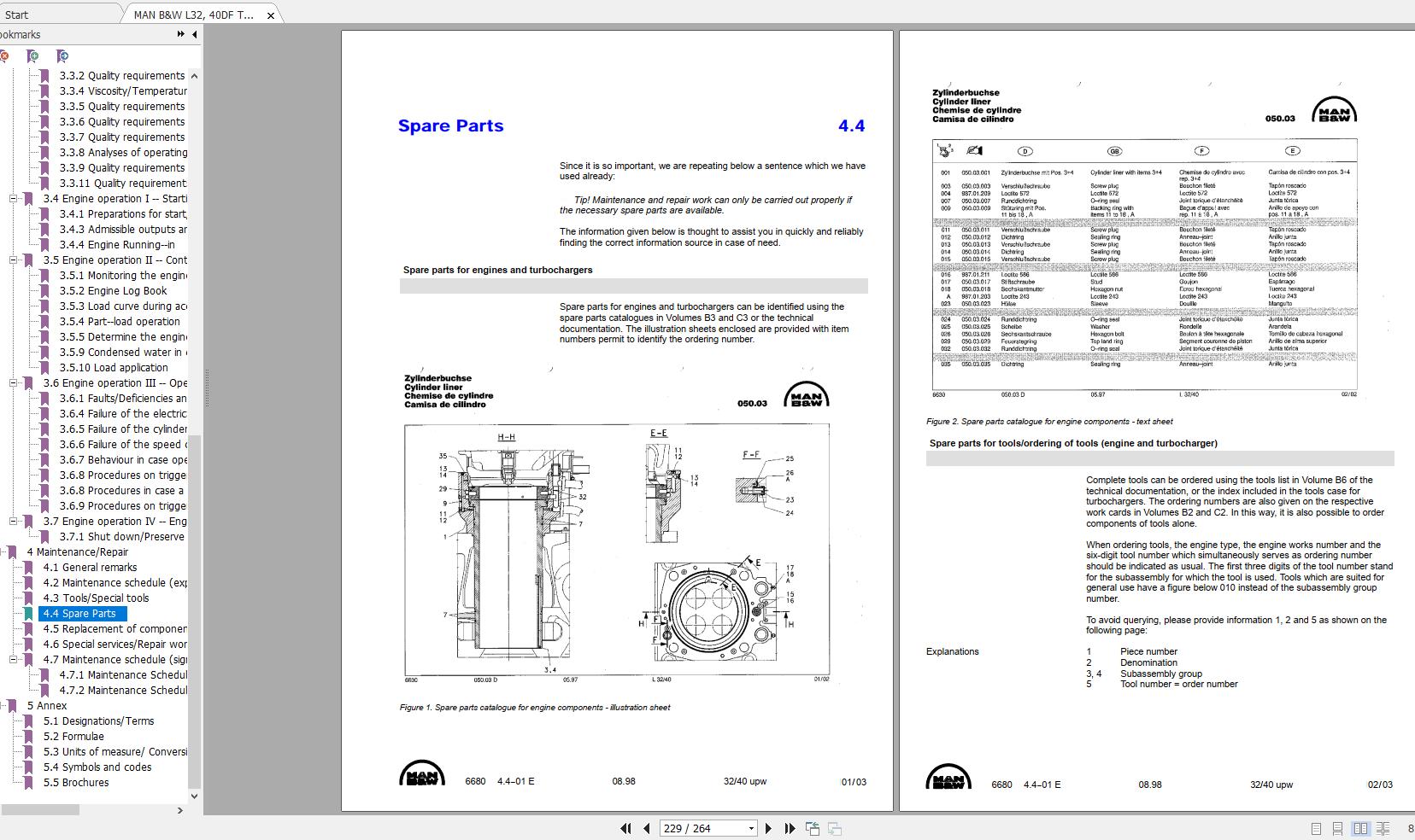 MAN B&W L32, 40DF Technical Documentation Engine Operating Instructions ...