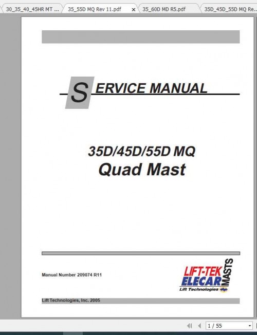 CAT Forklift Truck 30 60D Service Manual 2