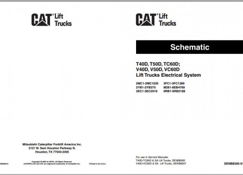 CAT Lift Trucks VC60D Service Manual 1