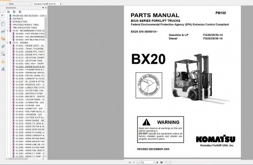 Komatsu Forklift Truck 3,1GB PDF DVD Part Manual, Shop Manual, Operation & Maintenance Manual (4)