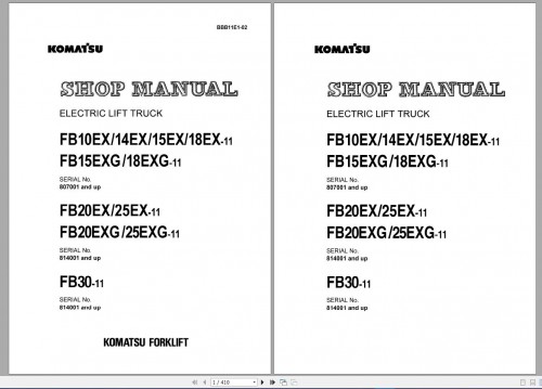 Komatsu Forklift Truck 3,1GB PDF DVD Part Manual, Shop Manual, Operation & Maintenance Manual (9)