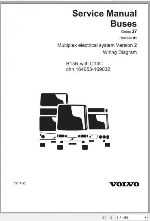 Volvo Trucks Buses B13R Electrical Wiring Diagram 2