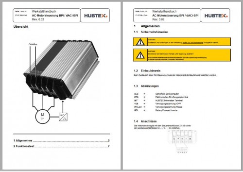 Hubtex Forklift SCH03.17 Service Part Manual DE 3