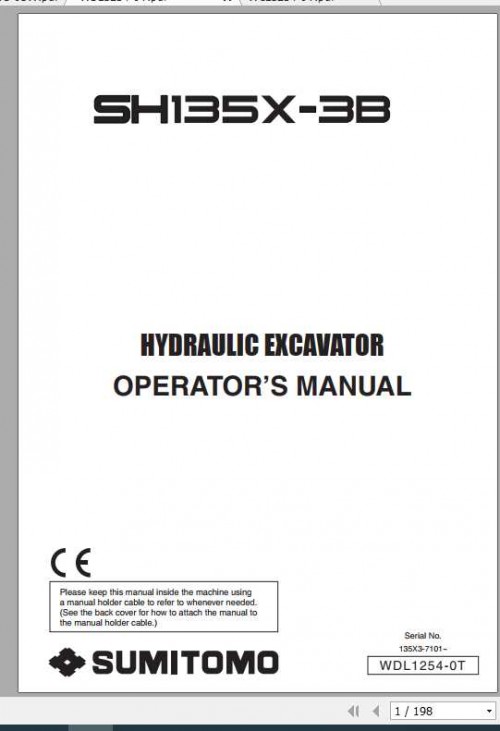 Sumitomo-Hydraulic-Excavator-SH135X-3B-Parts-Operators--Shop-Manual-1.jpg