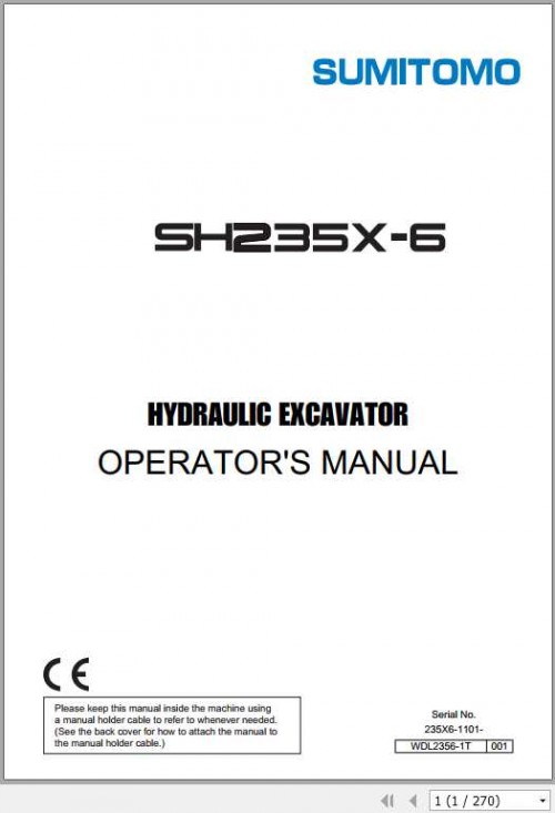 Sumitomo-Hydraulic-Excavator-SH235X-6-Parts-Operators--Service-Manual-1.jpg