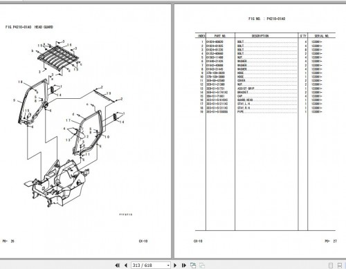 Komatsu Forklift Truck FGD40Z(Y) 50A(Y) 10 Parts Book PEC10E1 03 3