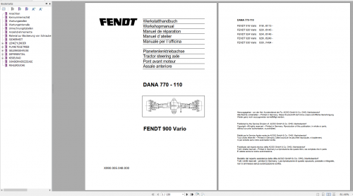FENDT TRACTOR 24.3GB PDF Diagrams, Operator & Workshop Manuals German DVD 10