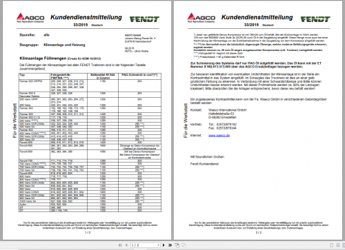 FENDT TRACTOR 24.3GB PDF Diagrams, Operator & Workshop Manuals German DVD 13