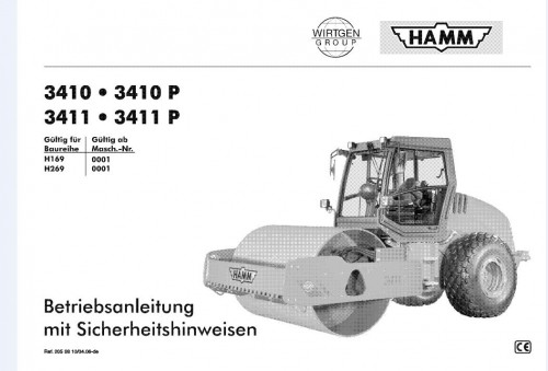 Hamm Roller 3410(P) 3411(P) H1.69 Electric & Hydraulic Diagrams DE+EN 1