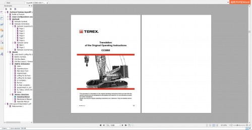 Terex Demag Superlift CC3800 650 Ton Technical Manual Training & Schematic Diagram & Operating Instr