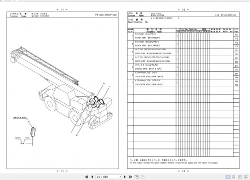 Tadano Rough Terrain Crane GR 600EX 2 P3 1EJ Parts Catalog EN+JP 2