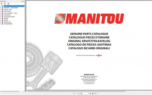 Manitou MLT 741 120 LSU POWERSHIFT S6 E3 Genuine Parts Catalogue 1