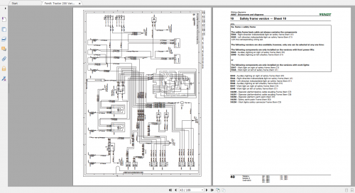 Fendt Tractor 200 Vario VFP Com3 Wiring Diagram Set (3)