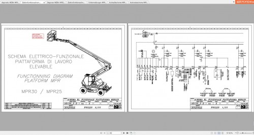 Merlo MPR 25 30 Diagnostic, Hydraulic & Electrical Diagram EN DE 2