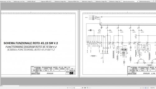 Merlo ROTO SM 600°(R45.19 R45.21) Service Manual, Mechanic Manual, Hydraulic & Electrical Diagram DE