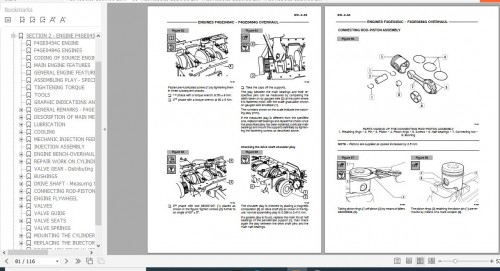 Fiat Kobelco Backhoe Loader Engines F4GE0454C F4GE0484G Repair Manual EN+DE+FR+IT 4