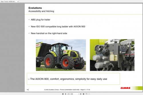 Claas Tractor AXION 800 Stage IV MR (FY 2018 Product Presentation) Central Academy EN 3
