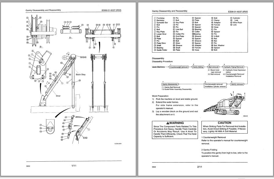 Linkbelt Lattice Boom Crawler Crane Ls H Ii Service Manual Auto