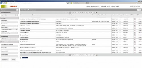 CLAAS WebTIC Offline RU Russian 4.0.5 06.2021 Operator Repair Manual Service Documentation DVD 6