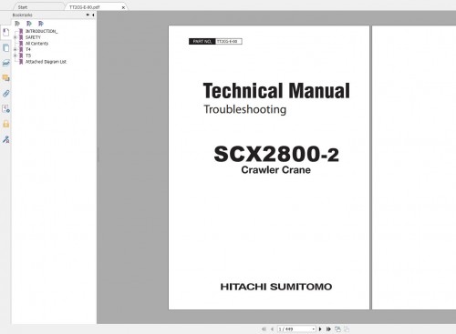 Hitachi Sumitomo Crawler Crane 2,2GB Parts Catalog Operator Manual Technical manual & Workshop manua