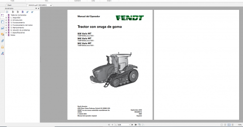 Fendt Tractor Fendt 900 Mt S4 Operation Manual, Workshop Manual ES (3)