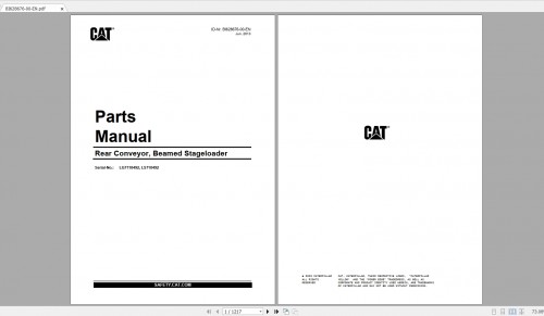 CAT Beamed Stageloader 3.3GB Full Models Spare Parts Manuals PDF DVD 6