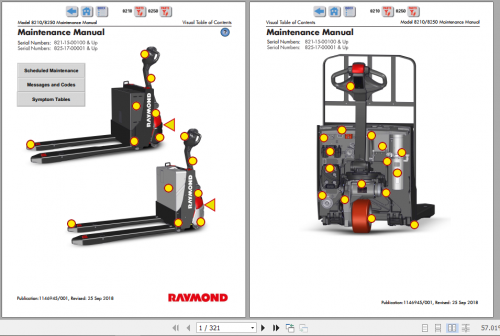RAYMOND Forklift 8.06GB Service Parts Manual & Schematics Update 2020 DVD 6