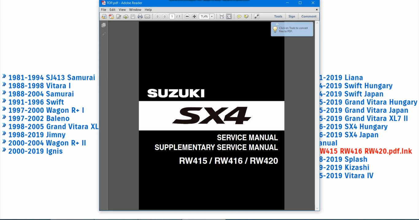Suzuki Service Manuals 9.41GB Full Model 1981 - 2019 DVD | Auto Repair