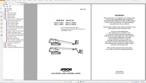 Aichi Parts List Operator Manual & Service Manual DVD (7)