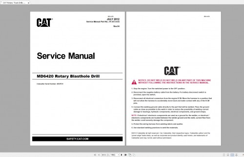 CAT Rotary Track Drills 4.19GB Full Models Service Manuals PDF DVD 3