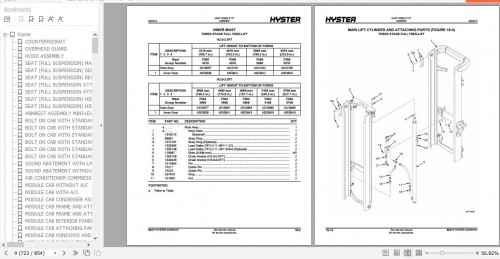 Hyster Forklift Truck P177 (H2.0FT H2.5FT H3.0FT H3.5FT Europe) Parts Manual 4120711 3