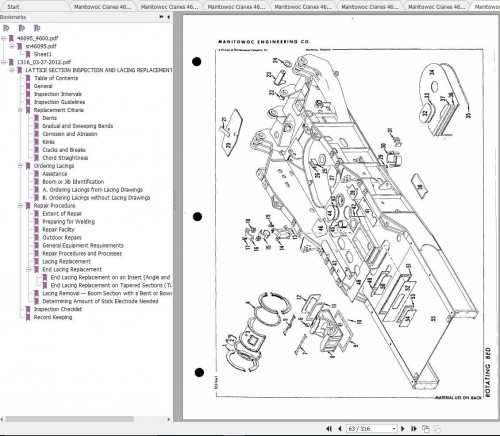 Manitowoc Cranes 4600 Spare Parts Manual PDF 3