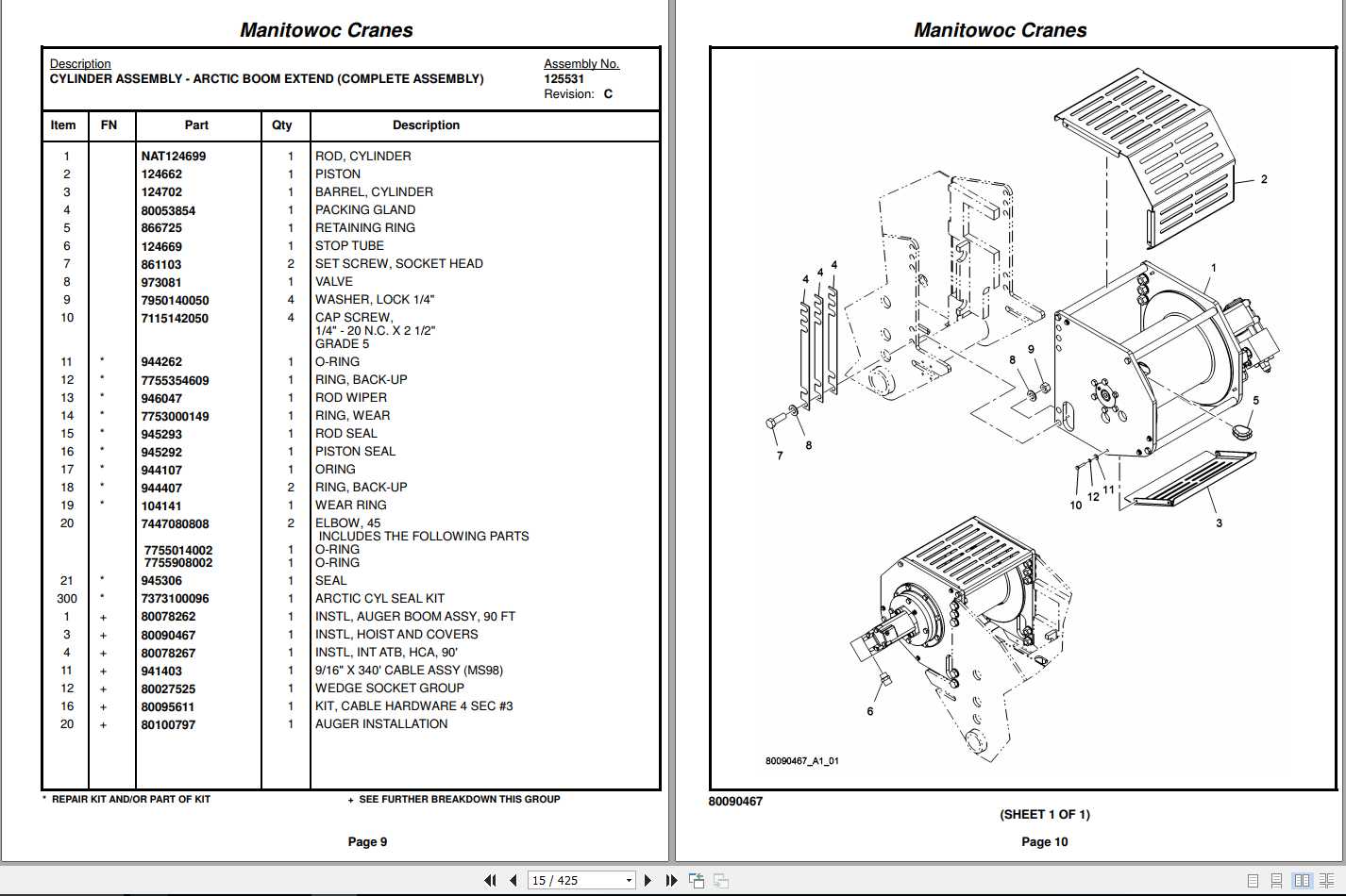 Manitowoc Cranes Pm 301252 - 002 990a Spare Parts Manual Pdf 