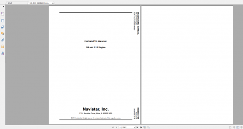 Navistar N9 N10 (2015) Wiring Diagram, Diagnostic Manual
