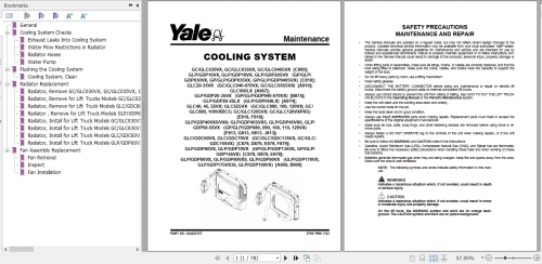 Yale Class 5 Internal Combustion Engine Trucks C877 (GDP300 330 360EB) Service Manual 1