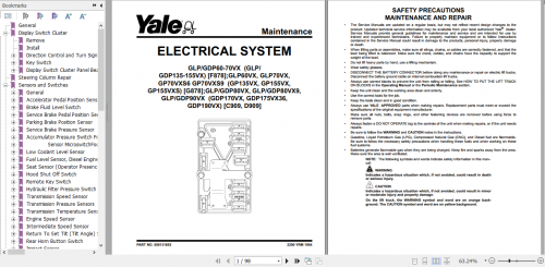 Yale Class 5 Internal Combustion Engine Trucks F878 (GLP60 70VX GDP60 70VX Europe) Service Manual 3