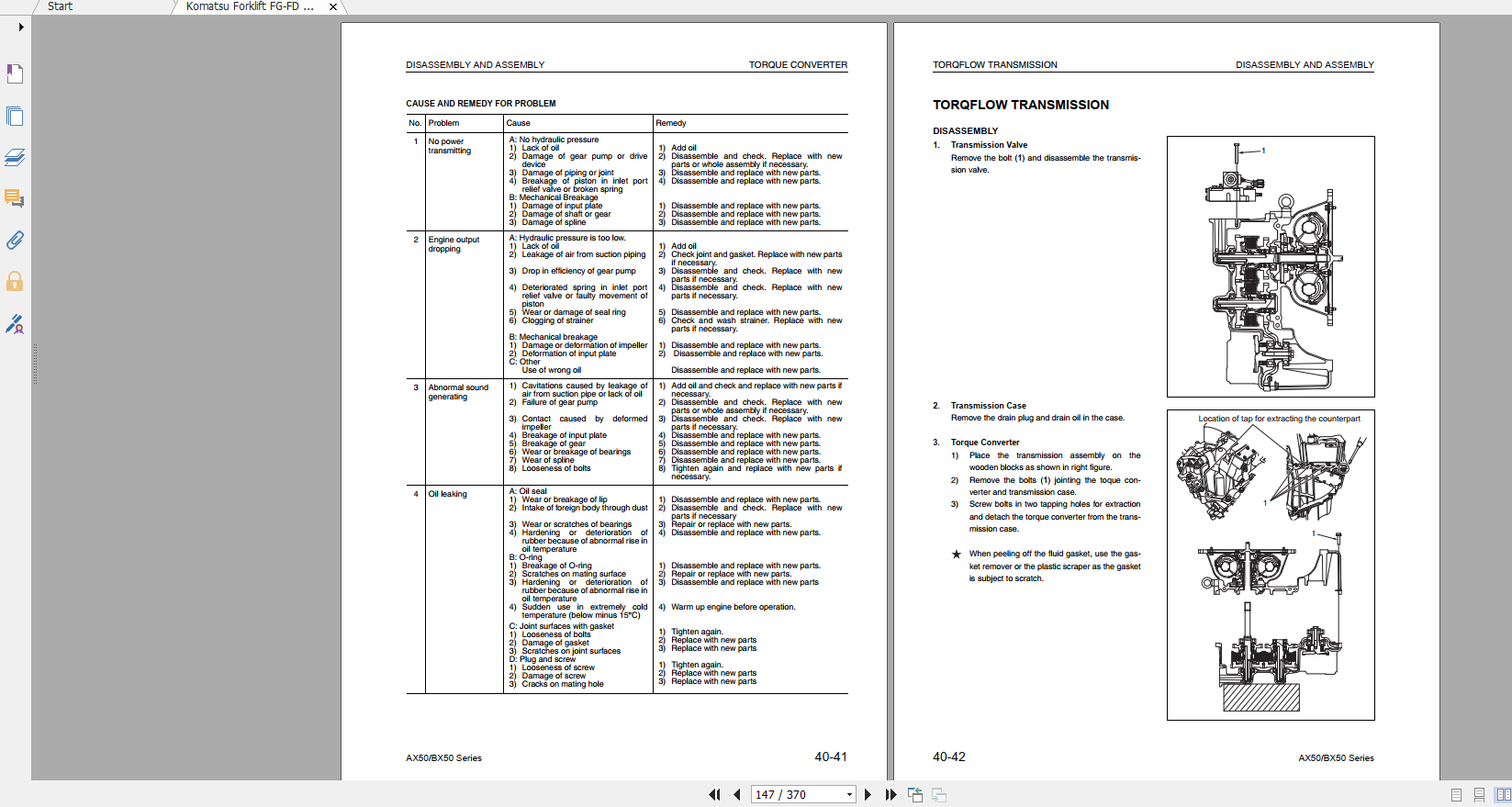 Komatsu Forklift FG-FD Series Shop Manual | Auto Repair Manual Forum ...