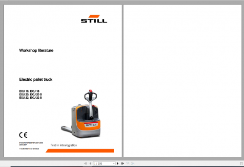 Still Sted Electric Pallet Truck EXU 16 18 20 22 Li Ion Workshop Manual (1)