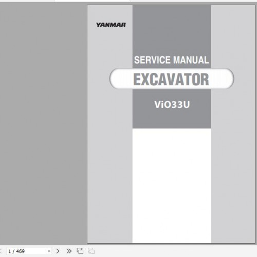 Yanmar Crawler Excavators VIO33U Service Manuals EN PDF 1