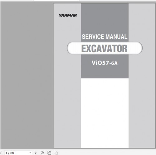 Yanmar Crawler Excavators VIO57 6A Service Manuals EN PDF 1