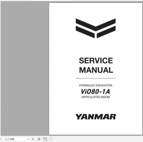 Yanmar Crawler Excavators VIO80 1A Service Manuals EN PDF 1
