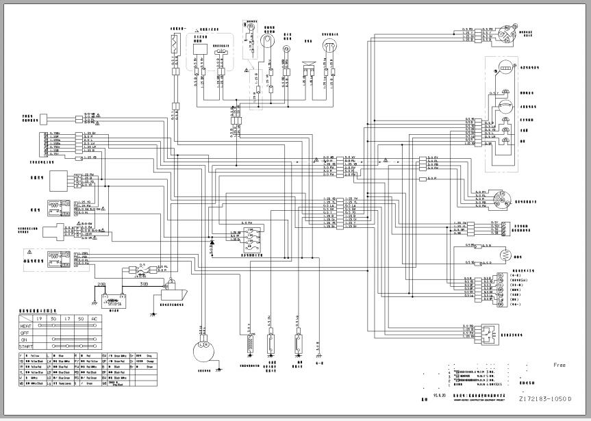 Yanmar Mini Excavator VIO15 Wiring Diagrams JP Z172183-1050D | Auto ...