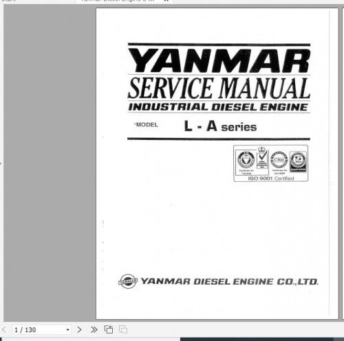 Yanmar Diesel Engine L A Series Service Manual 1