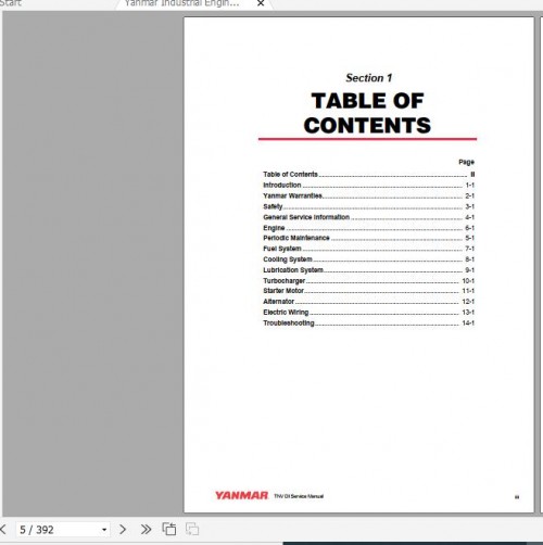 Yanmar Industrial Engines 3TNV 4TNV Service Manual 0BTNV G00101 2