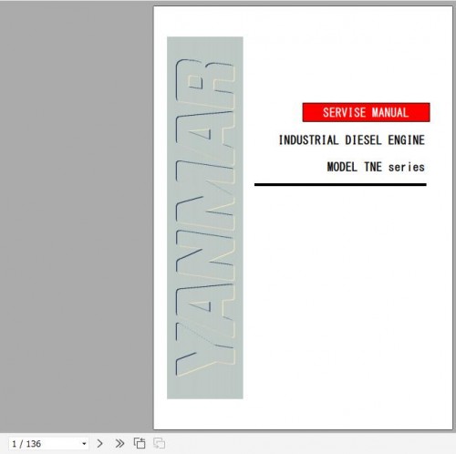 Yanmar Industrial Engines TNE Series Service Manual A0A5063 2T9701 1