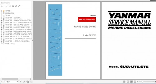 Yanmar Marine Diesel Engine 6LYA UTE STE Service Manual HINSHI H8001 1