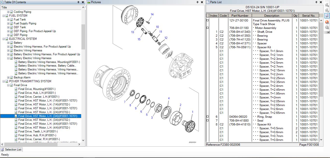 Komatsu Bulldozer Japan D51EX-24 D50PXI-24 Spare Parts Catalog | Auto ...